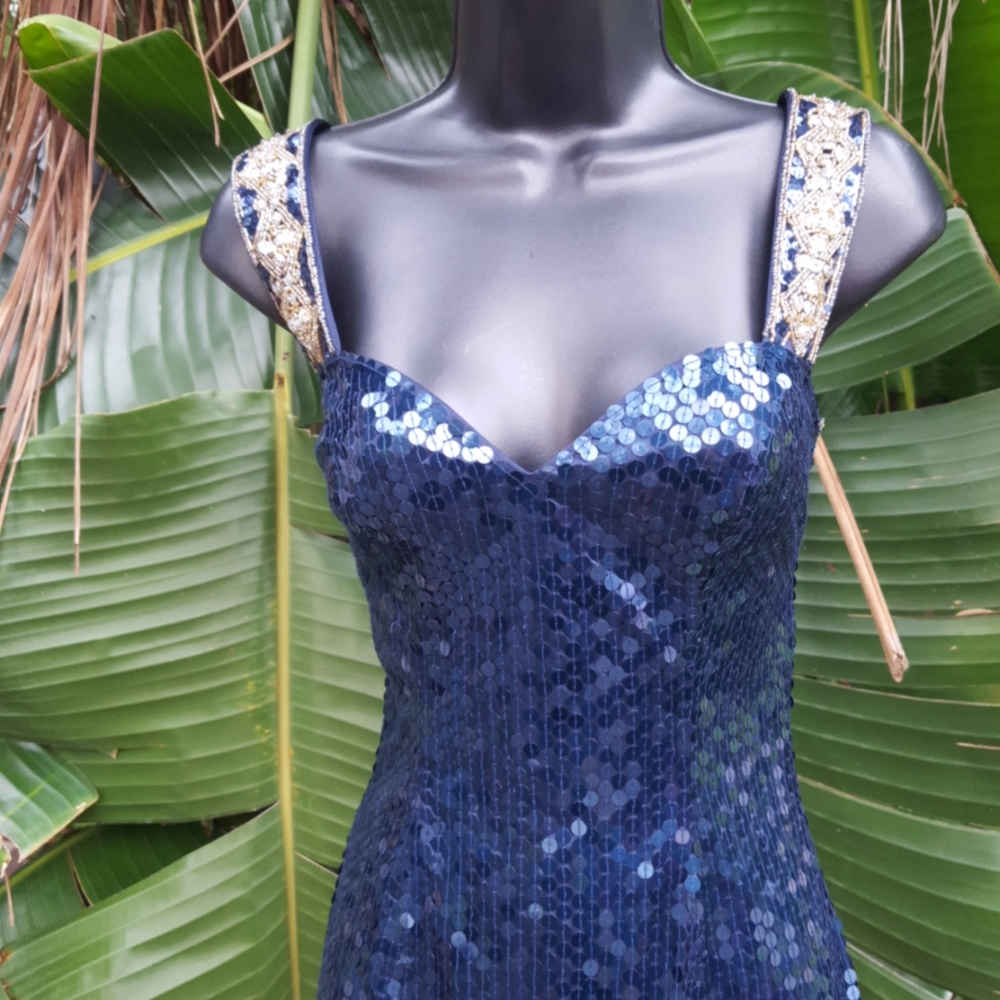 Sequin cutout dress